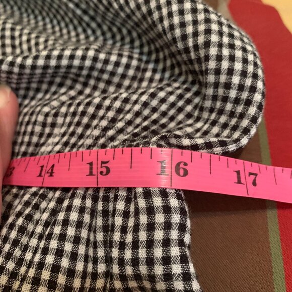 AE Women's Jumpsuit BLK WH Gingham One-Shoulder Cropped Wide-Leg M Countrycore - Picture 13 of 16